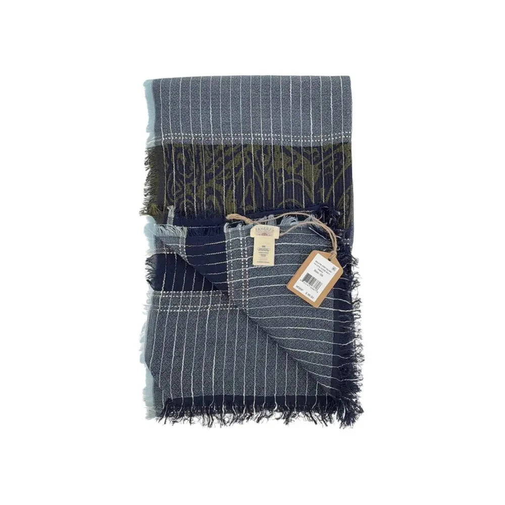 FAHERTY Bold Pin Stripe Oblong Scarf in Total Eclipse Multi
